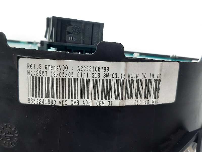 Recambio de cuadro instrumentos para peugeot 1007 urban referencia OEM IAM 9658241680  