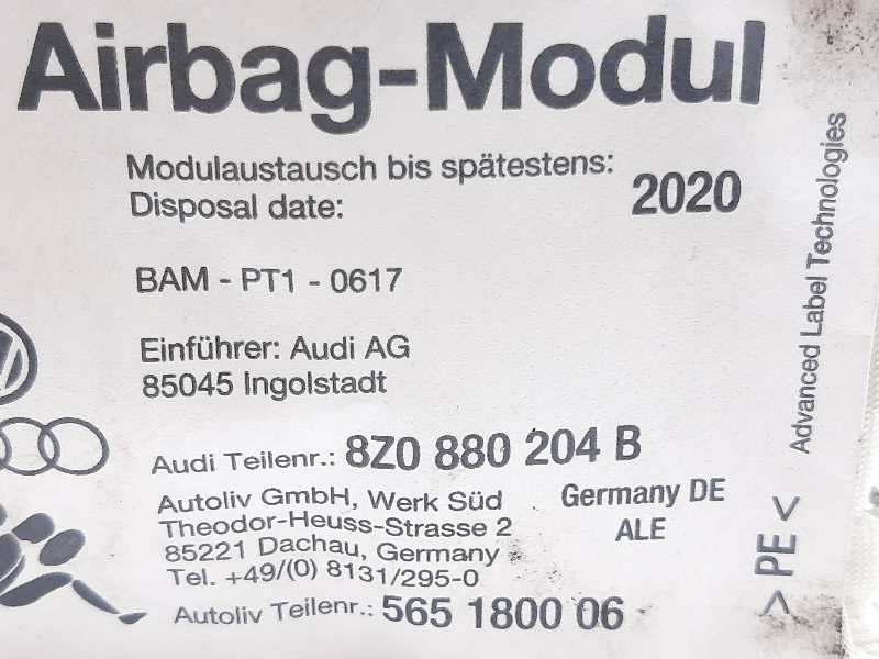 Recambio de airbag delantero derecho para audi a2 (8z) referencia OEM IAM 8Z0880204B  