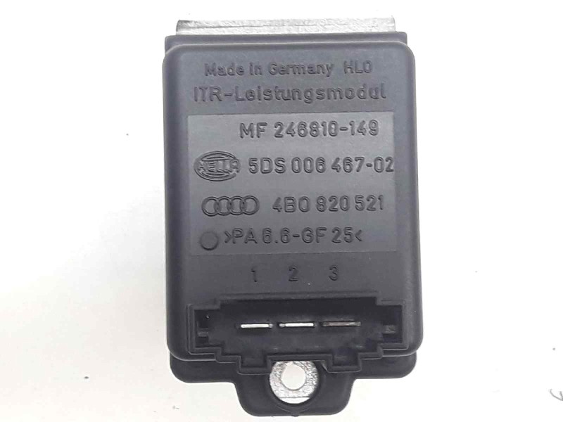 Recambio de resistencia calefaccion para audi a6 berlina (4b2) 2.5 tdi referencia OEM IAM 4B0820521 5DS00646702 MF246810149