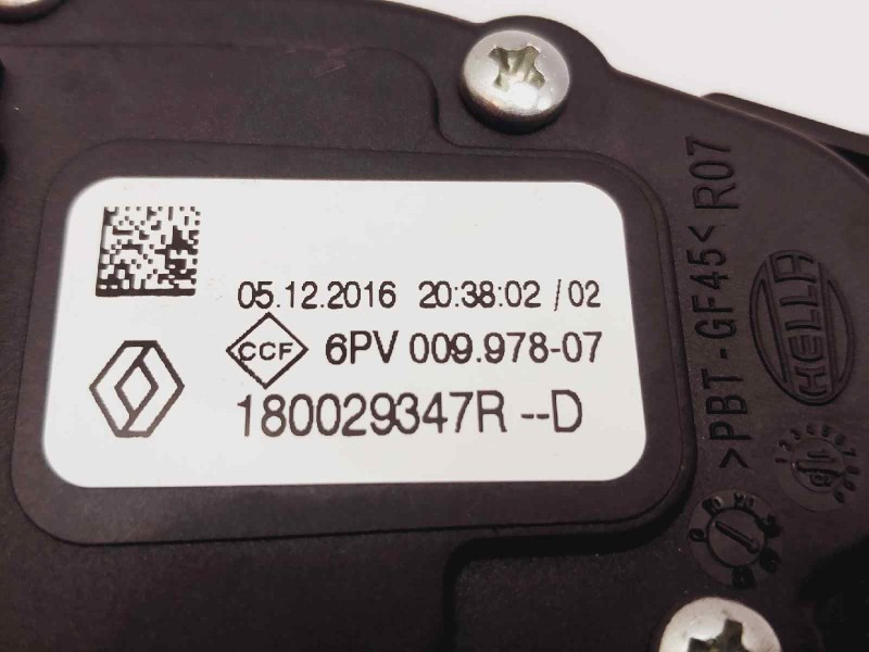 Recambio de potenciometro pedal para renault captur life referencia OEM IAM 180029347R  