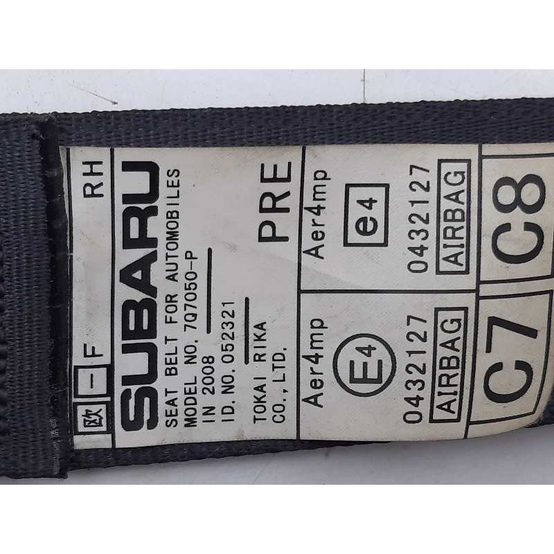 Recambio de cinturon seguridad delantero derecho para subaru legacy familiar/outback b13 (bp) 2.0 d outback limited referencia O
