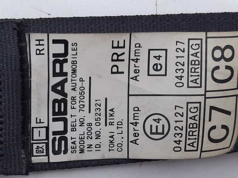 Recambio de cinturon seguridad delantero derecho para subaru legacy familiar/outback b13 (bp) 2.0 d outback limited referencia O