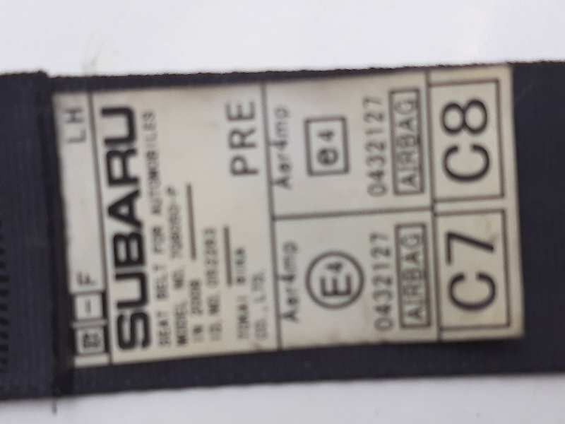 Recambio de cinturon seguridad delantero izquierdo para subaru legacy familiar/outback b13 (bp) 2.0 d outback limited referencia