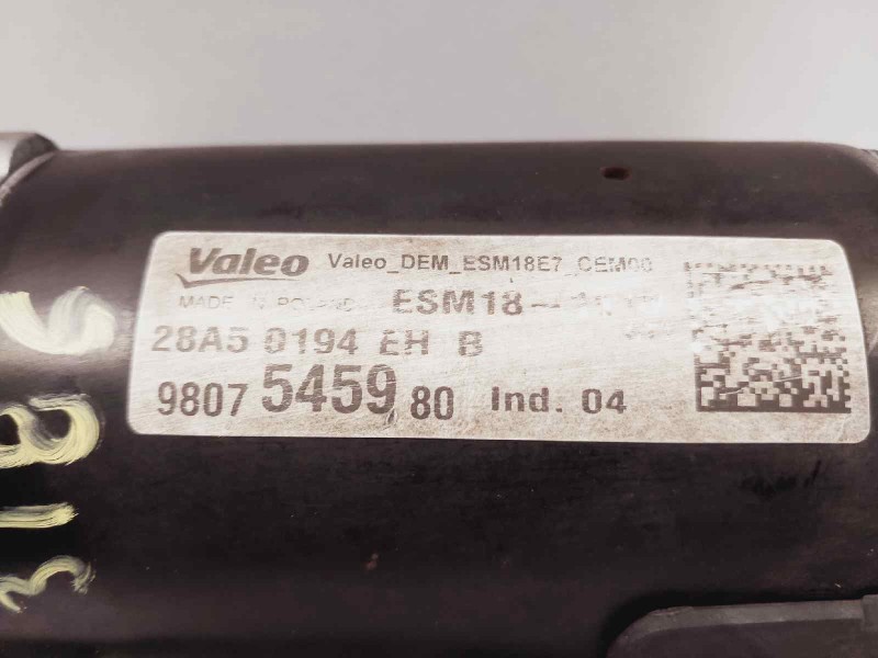 Recambio de motor arranque para citroen c3 live edition referencia OEM IAM 9807545980  