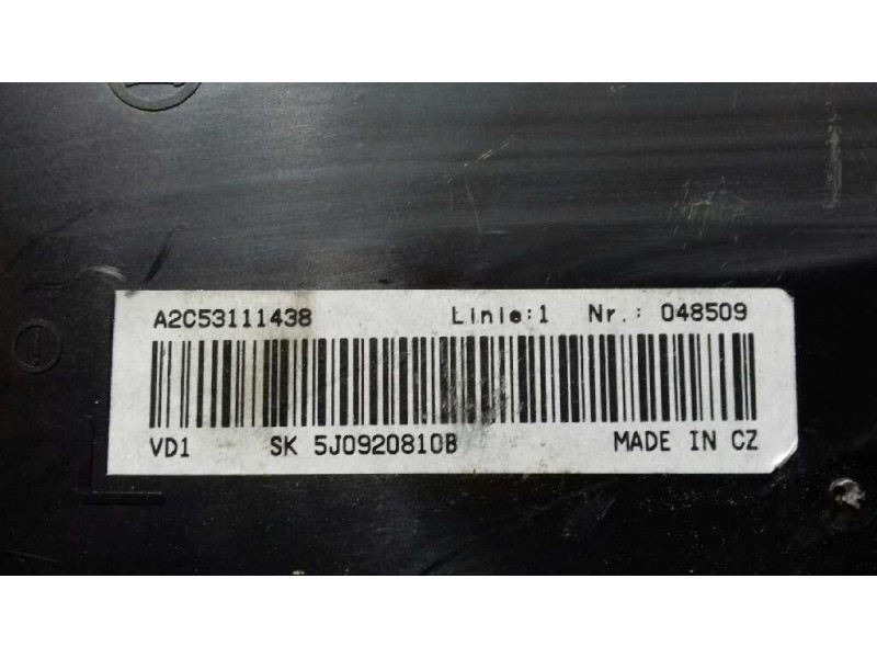 Recambio de cuadro instrumentos para skoda roomster (5j7) family referencia OEM IAM 5J0920810B VDO 