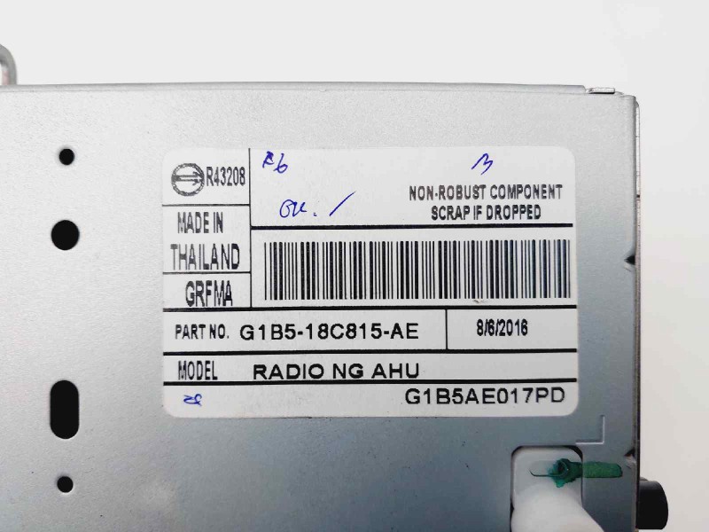 Recambio de sistema audio / cd para ford ka+ ultimate referencia OEM IAM G1B518C815AE  