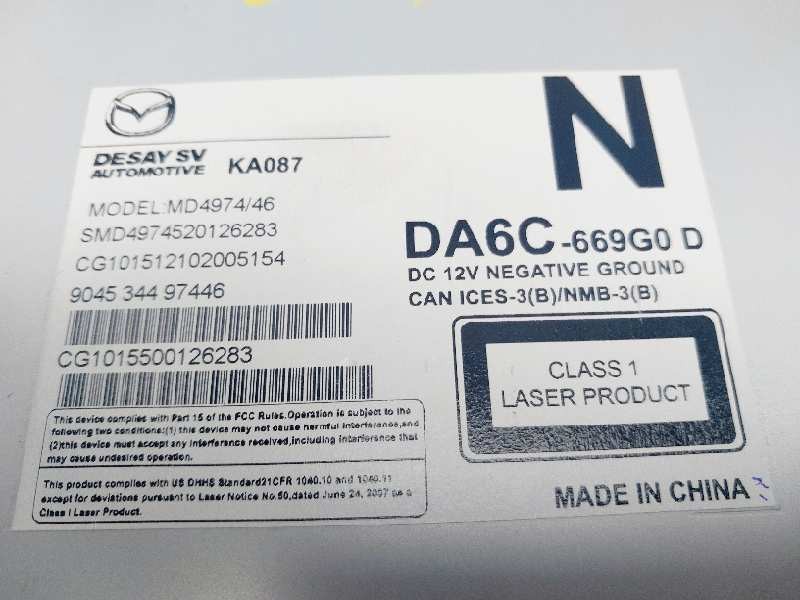 Recambio de sistema dvd para mazda 2 lim. () luxury referencia OEM IAM DA6C669G0D MD497446 