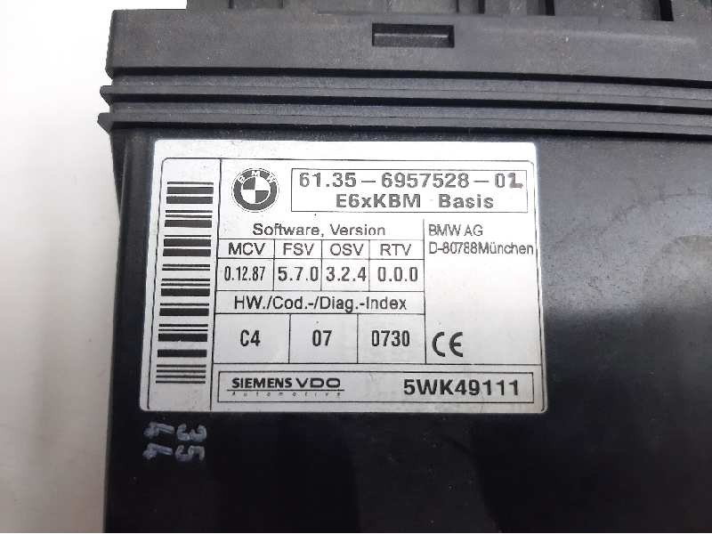Recambio de modulo electronico para bmw serie 5 berlina (e60) 530d referencia OEM IAM 6135695752802 5WK49111 