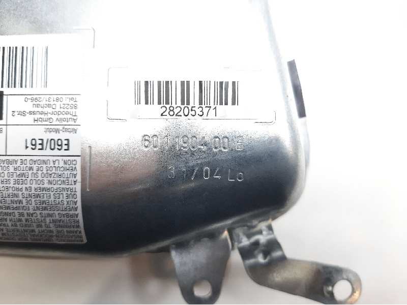 Recambio de airbag lateral trasero derecho para bmw serie 5 berlina (e60) 530d referencia OEM IAM 601190400 7034060 
