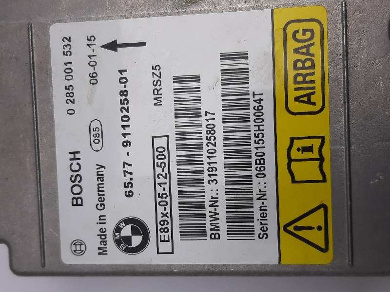 Recambio de centralita airbag para bmw serie 3 berlina (e90) 320d referencia OEM IAM 6577911025801 0285001532 