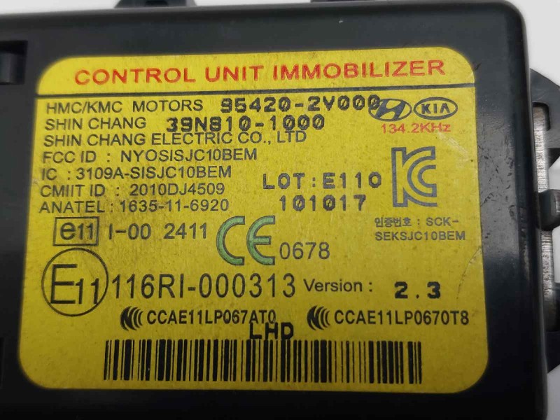 Recambio de modulo electronico para kia rio concept referencia OEM IAM 954202V000  