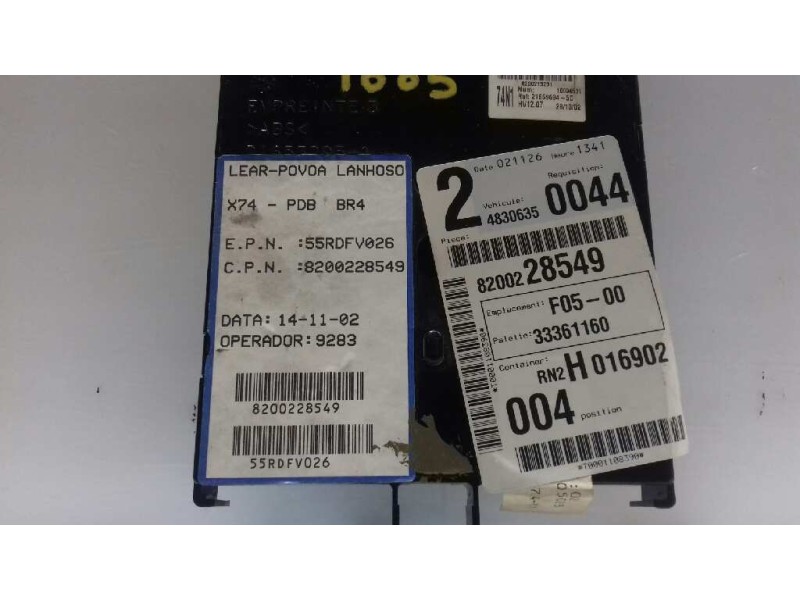 Recambio de caja reles / fusibles para renault laguna ii (bg0) dynamique referencia OEM IAM 216532948  