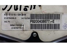 Recambio de cuadro instrumentos para opel movano (2004 =>) 2.5 cdti referencia OEM IAM P8200408677   2