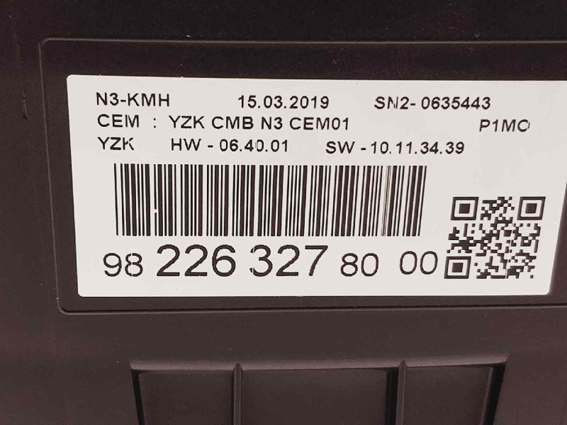 Recambio de cuadro instrumentos para opel crossland x selective referencia OEM IAM 9822632780 982263278000 