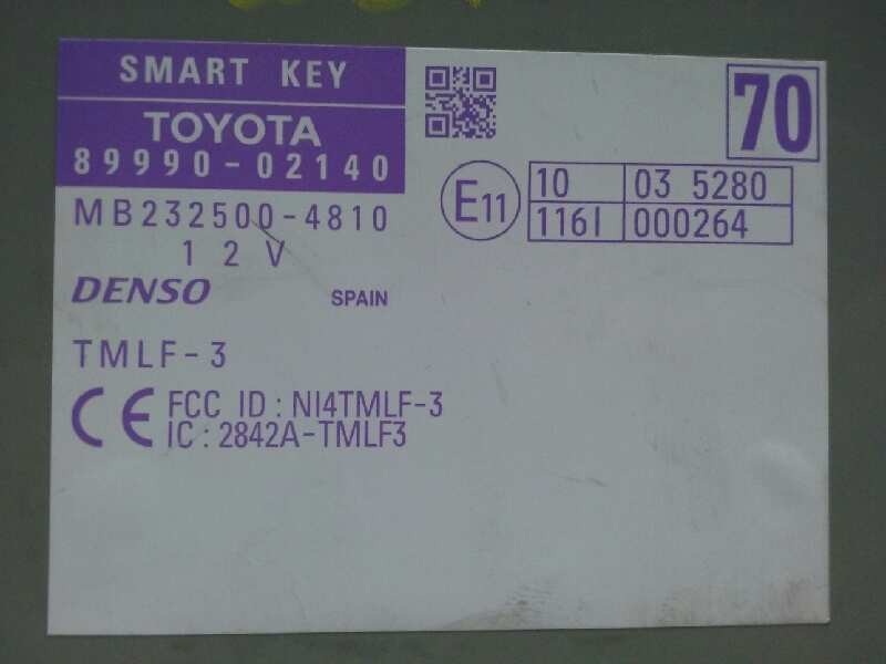Recambio de modulo electronico para toyota auris hybrid active referencia OEM IAM 8999002140  