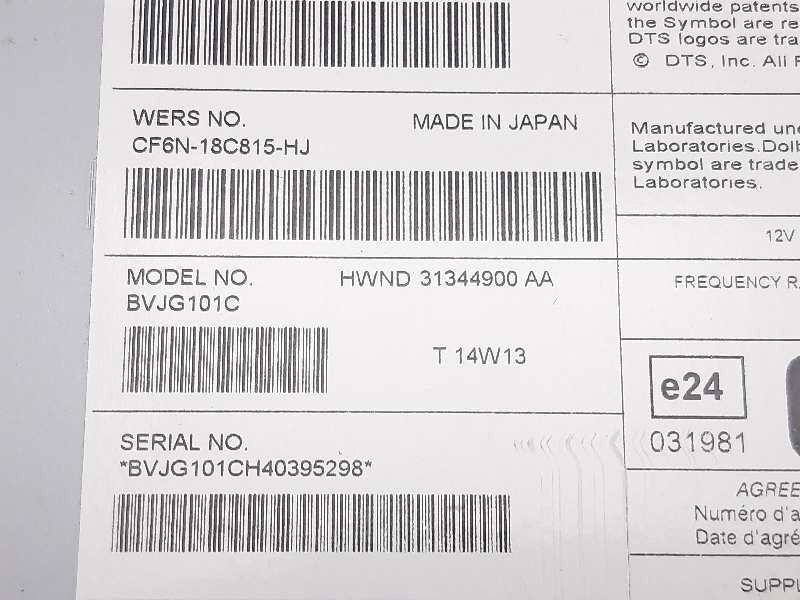 Recambio de sistema audio / cd para jaguar xf 2.2 diesel referencia OEM IAM CF6N18C815HJ  