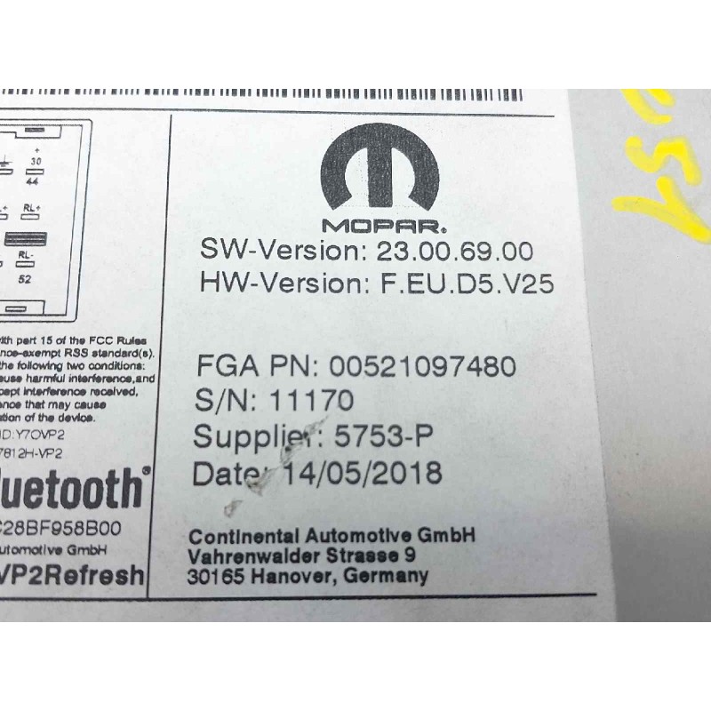 Recambio de sistema navegacion gps para fiat tipo ii (356) sedan lounge referencia OEM IAM 00521097480  