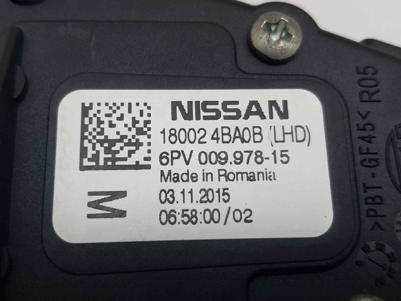 Recambio de potenciometro pedal para nissan qashqai (j11) black edition referencia OEM IAM 180024BA0B  