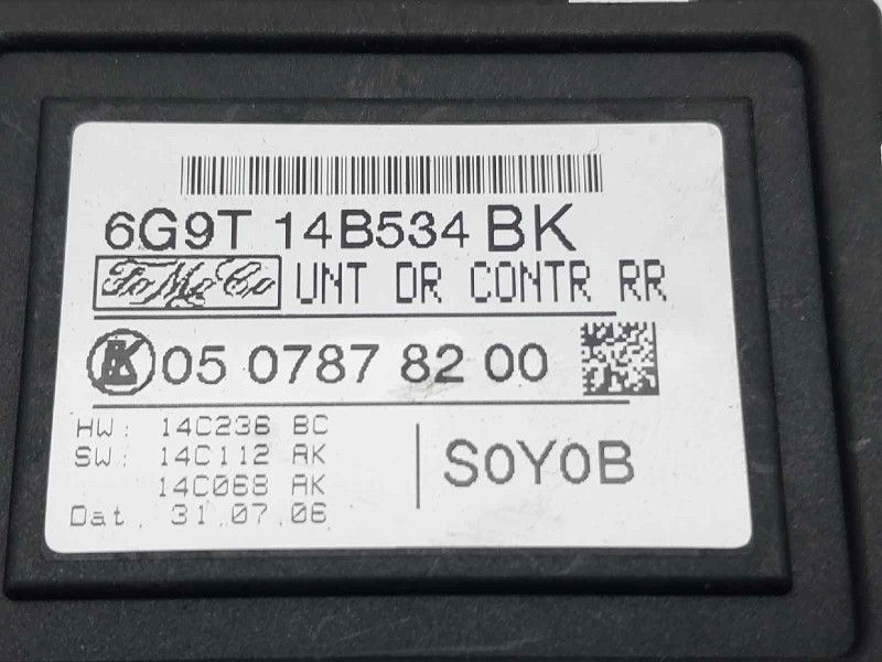Recambio de centralita cierre para volvo s80 berlina d5 awd momentum referencia OEM IAM 6G9T14B534BK 0507878200 