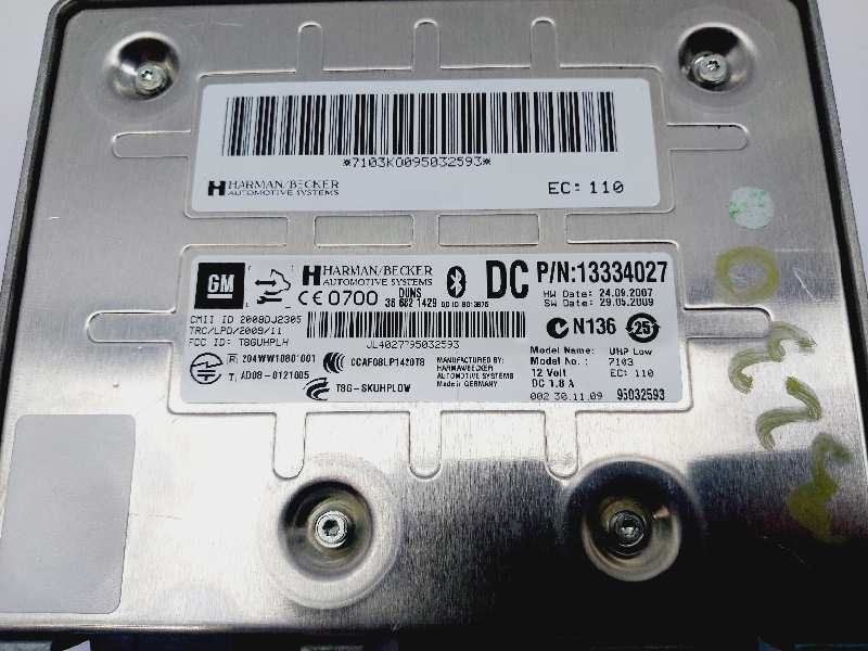 Recambio de modulo electronico para opel insignia berlina cosmo referencia OEM IAM 13334027  