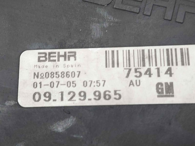Recambio de electroventilador para opel corsa c essentia referencia OEM IAM 09129965  