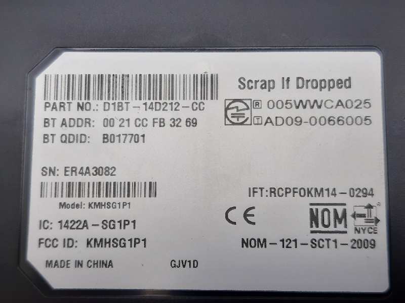 Recambio de modulo electronico para ford focus lim. (cb8) titanium referencia OEM IAM D1BT14D212CC  