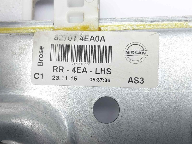 Recambio de elevalunas trasero izquierdo para nissan qashqai (j11) black edition referencia OEM IAM 827014EA0A C17690100 