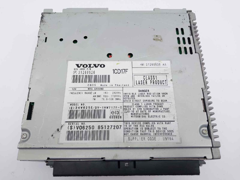 Recambio de sistema audio / cd para volvo v50 familiar 2.0 d momentum referencia OEM IAM 31260526  