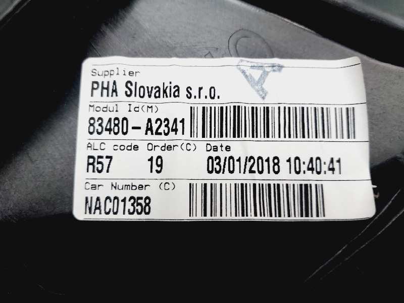 Recambio de elevalunas trasero derecho para kia cee´d x-tech referencia OEM IAM 83480A2341  