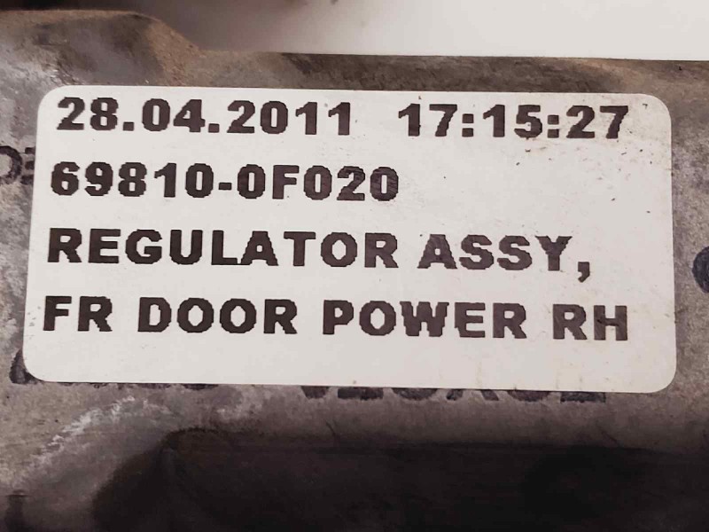 Recambio de elevalunas delantero derecho para toyota verso active referencia OEM IAM 857100F030 915655102 