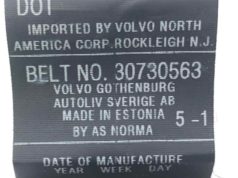 Recambio de cinturon seguridad trasero izquierdo para volvo s80 berlina d5 awd momentum referencia OEM IAM 30730563  