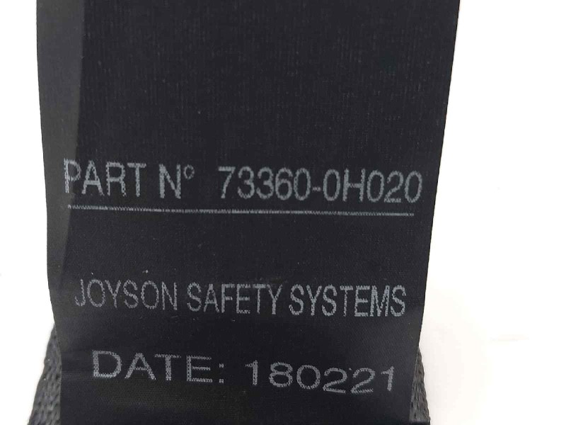 Recambio de cinturon seguridad trasero derecho para peugeot 108 1.0 referencia OEM IAM 733600H020 B0008722XX 