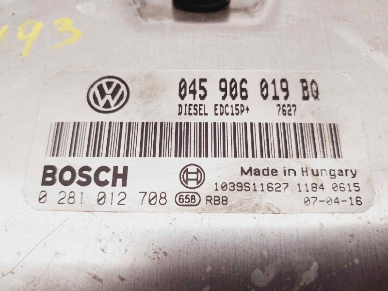 Recambio de centralita motor uce para seat ibiza (6l1) ecomotive referencia OEM IAM 45906019BQ 0281012708 