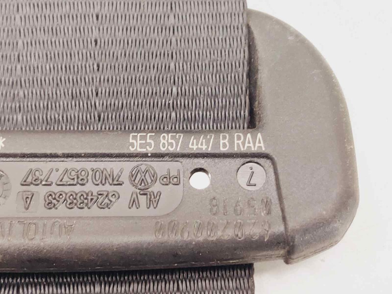 Recambio de cinturon seguridad trasero derecho para skoda octavia lim. (5e3) rs 245 referencia OEM IAM 5E5857447BRAA  