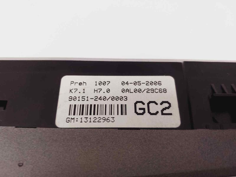 Recambio de mando calefaccion / aire acondicionado para opel astra h berlina enjoy referencia OEM IAM 13122963 13122963GC2 