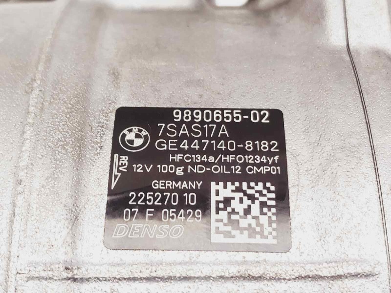 Recambio de compresor aire acondicionado para bmw serie 5 lim. (f10) 520d referencia OEM IAM 989065502 22527010 