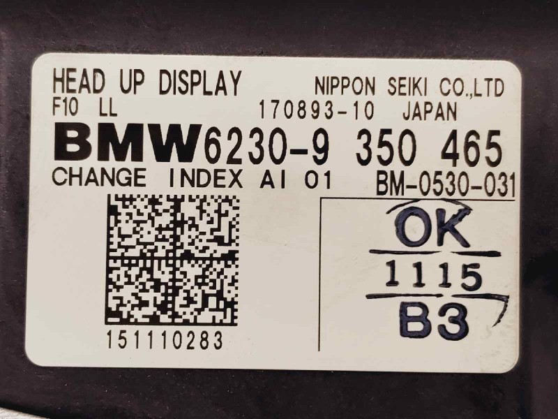 Recambio de pantalla multifuncion para bmw serie 5 lim. (f10) 520d referencia OEM IAM 62309350465 17089310 