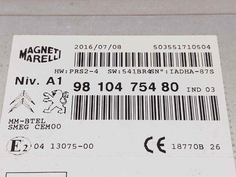 Recambio de sistema audio / cd para peugeot 308 sw business-line referencia OEM IAM 9810475480  