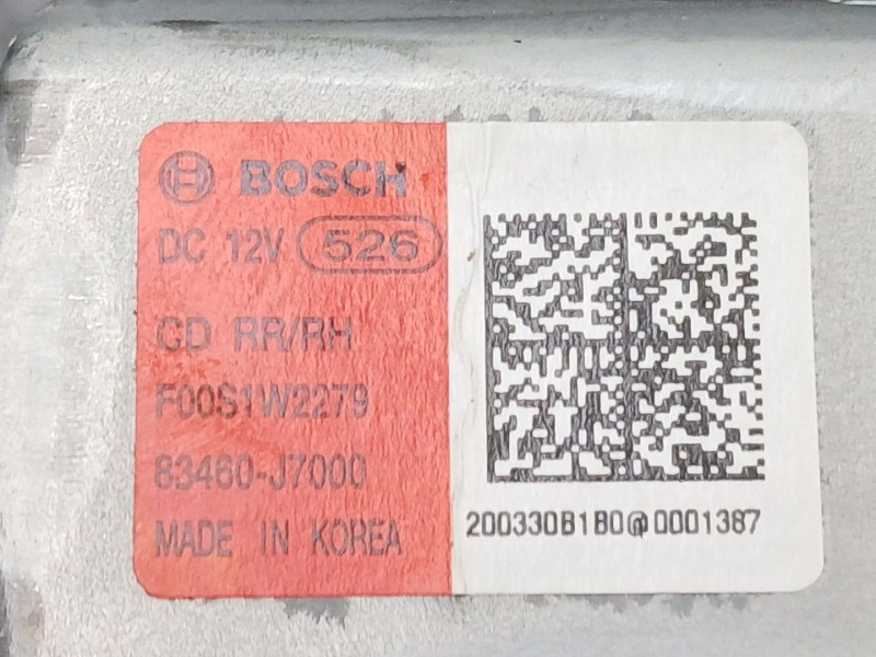 Recambio de elevalunas trasero derecho para kia ceed crdi referencia OEM IAM 83480J7000  83460J7000