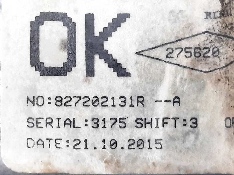Recambio de elevalunas trasero derecho para dacia sandero ambiance referencia OEM IAM 827202131R  