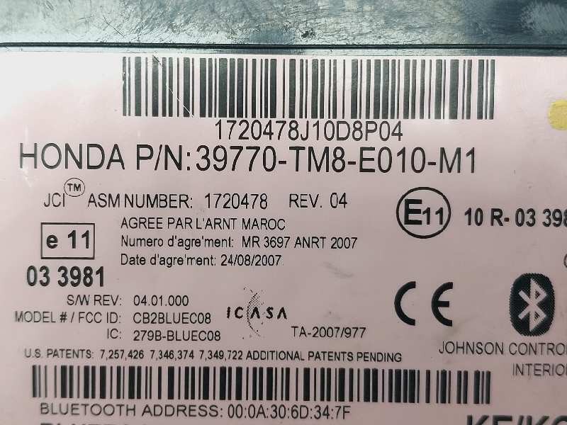 Recambio de modulo electronico para honda insight (ze2) elegance referencia OEM IAM 39770TM8E010M1  