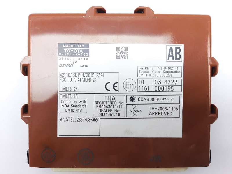 Recambio de modulo electronico para lexus ct 200h white edition referencia OEM IAM 8999076103 23360009910 