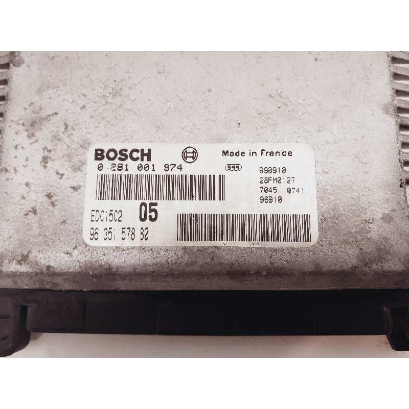 Recambio de centralita motor uce para peugeot 206 berlina 2.0 hdi cat referencia OEM IAM 9635157880 0281001974 