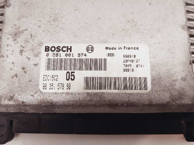 Recambio de centralita motor uce para peugeot 206 berlina 2.0 hdi cat referencia OEM IAM 9635157880 0281001974 