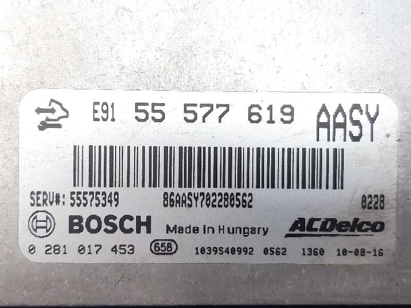 Recambio de centralita motor uce para opel insignia sports tourer edition referencia OEM IAM 55577619 0281017453 