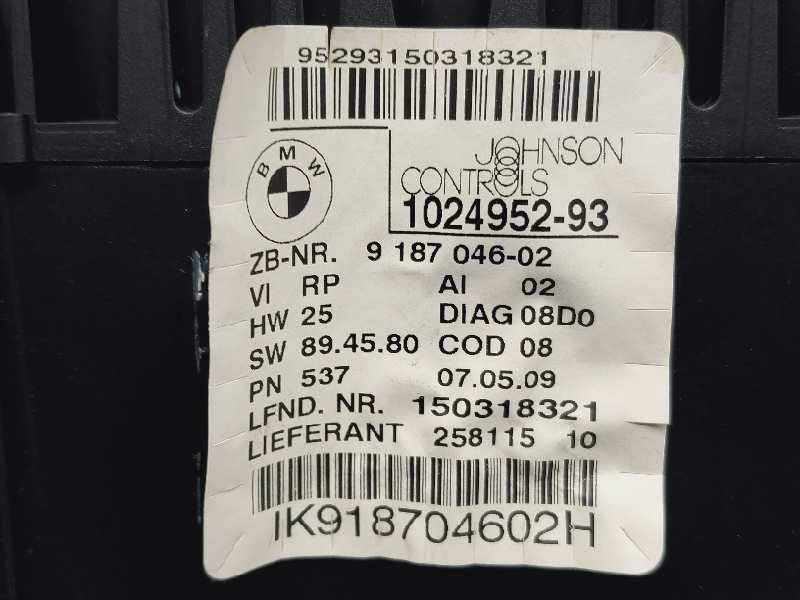 Recambio de cuadro instrumentos para bmw serie 1 berlina (e81/e87) 118d referencia OEM IAM 102495293 918704602 25811510