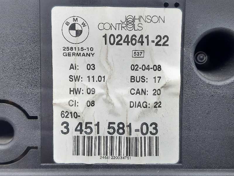 Recambio de cuadro instrumentos para bmw x3 (e83) xdrive 20d referencia OEM IAM 102464122 345158103 