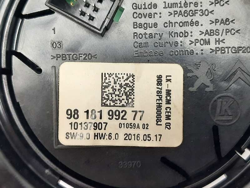 Recambio de mando multifuncion para citroën c4 cactus rip curl referencia OEM IAM 9818199277  