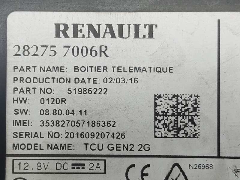 Recambio de modulo electronico para renault megane iv berlina 5p limited referencia OEM IAM 282757006R 51986222 