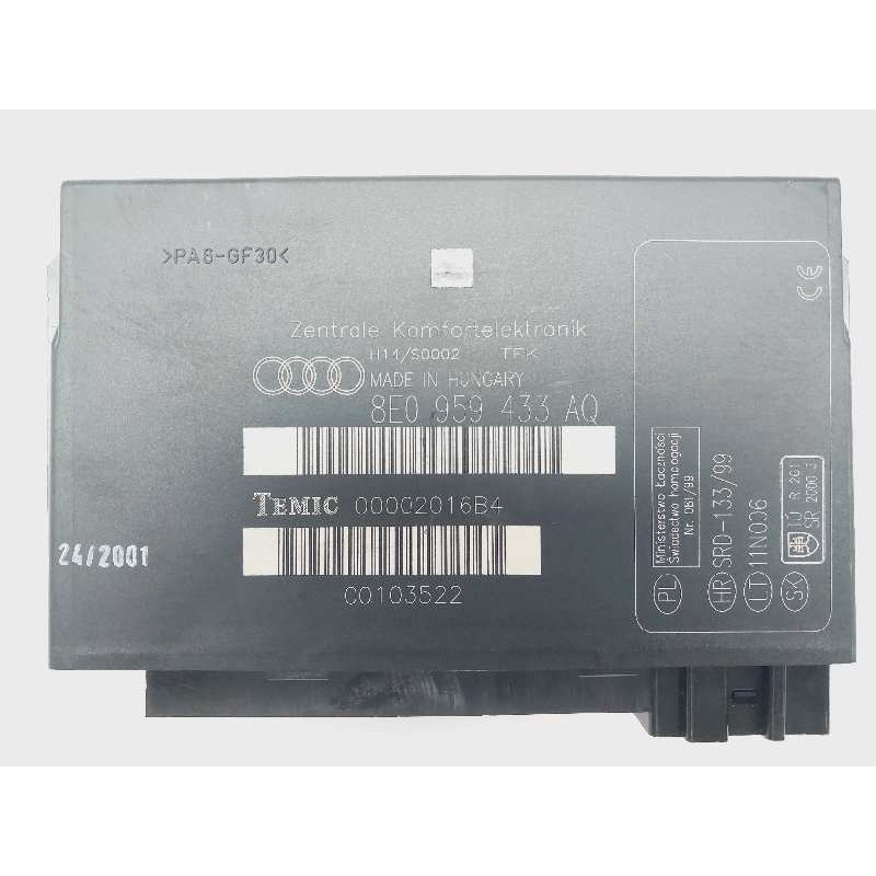 Recambio de modulo confort para audi a4 berlina (8e) 2.0 referencia OEM IAM 8E0959433AQ  